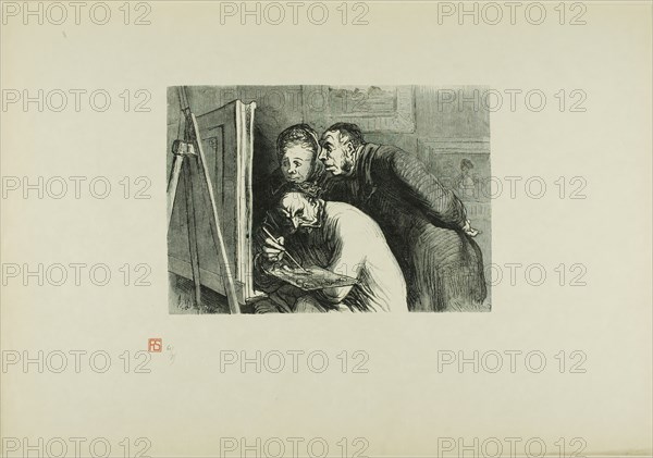 Painter and the Bourgeois, 1862, printed 1920. Creator: Charles Maurand.