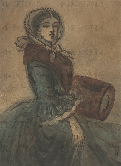 Woman with a Muff, c. 1860–1864 (?). Creator: Constantin Guys.