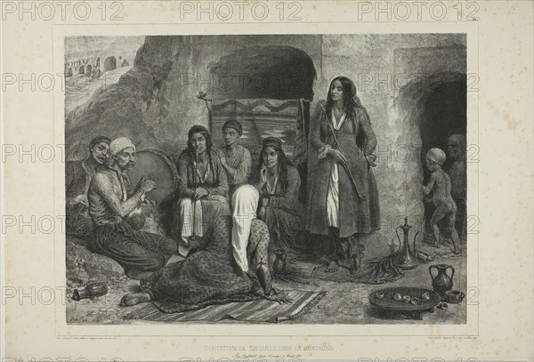 Tsiganes Mountain Dwelling, 1841. Creator: Auguste Raffet.