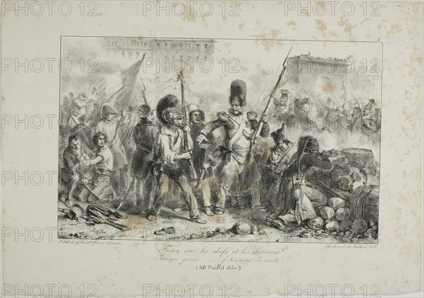 Fire on the Leaders and Cavalry..., 1830–31. Creator: Auguste Raffet.