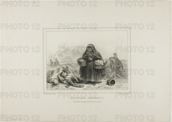 Poor Children!! May God take pity on their souls!, 1834. Creator: Auguste Raffet.