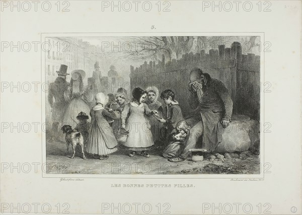 The Good Little Girls, 1832. Creator: Auguste Raffet.
