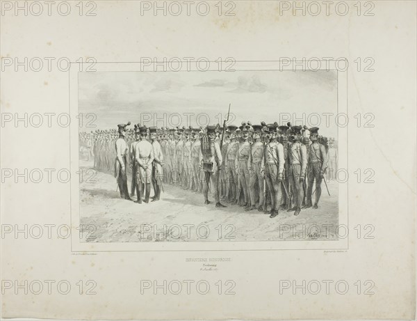 Hungarian Infantry, Presbourg, July 2, 1837, 1837. Creator: Auguste Raffet.