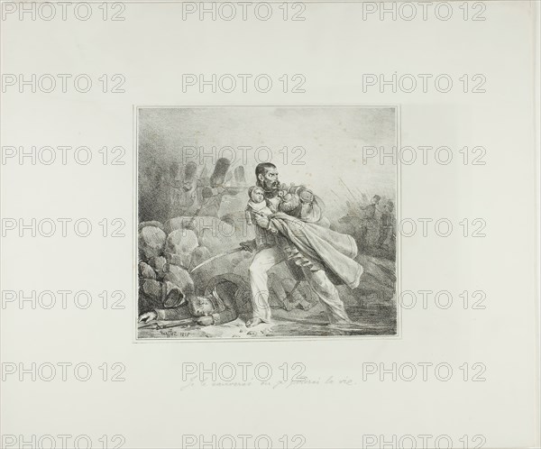 I Will Save Him or Perish, 1825. Creator: Auguste Raffet.