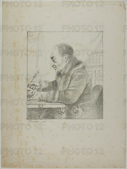 Portrait of Volney Dipping his Pen, 1817–20. Creator: Vivant Denon.