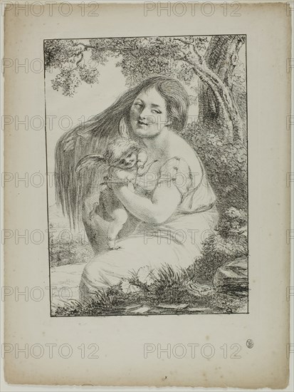 Cupid and a Young Woman, 1817. Creator: Vivant Denon.