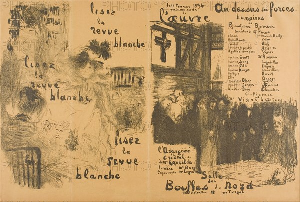 Read "La Revue Blanche" Transformed — Beyond Human Power, 1894. Creator: Edouard Vuillard.