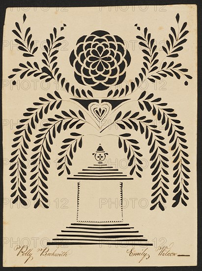 A Condolence Card, c. 1830. Creator: Emily Wilcox.