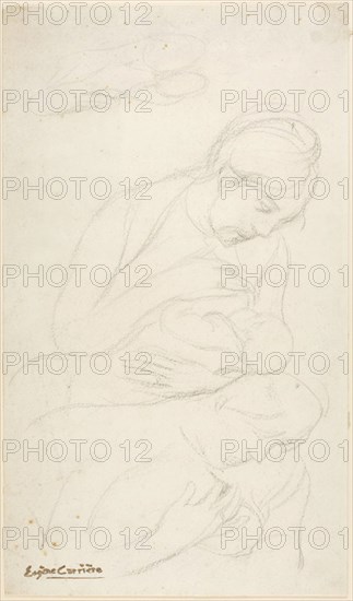 Mother Nursing Child, n.d. Creator: Eugene Carriere.