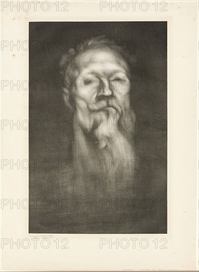 Portrait of Auguste Rodin, 1897. Creator: Eugene Carriere.