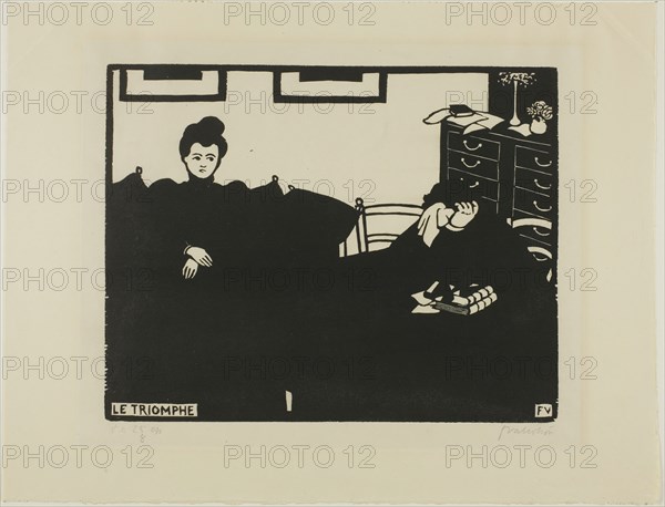 The Triumph, plate two from Intimacies, 1898. Creator: Félix Vallotton.