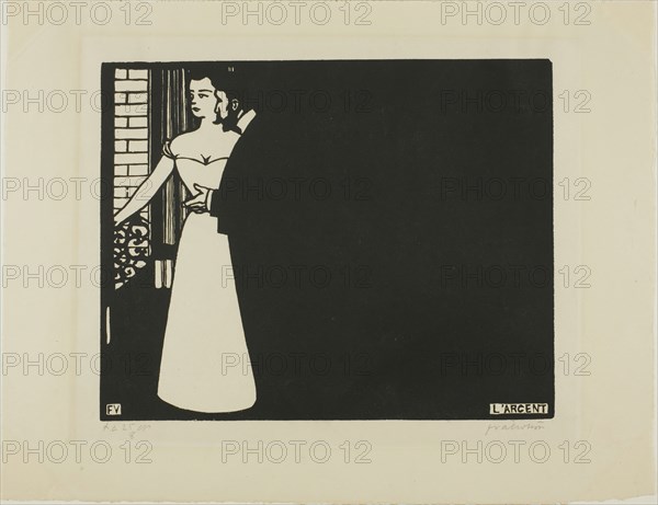 Money, plate five from Intimacies, 1898. Creator: Félix Vallotton.