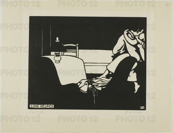 Five O'Clock, plate seven from Intimacies, 1898. Creator: Félix Vallotton.