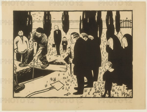 The Funeral, 1891. Creator: Félix Vallotton.