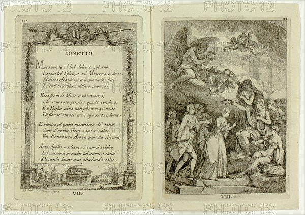 Plate 8, from Nella Venuta, 1764. Creator: Franz Edmund Weirotter.