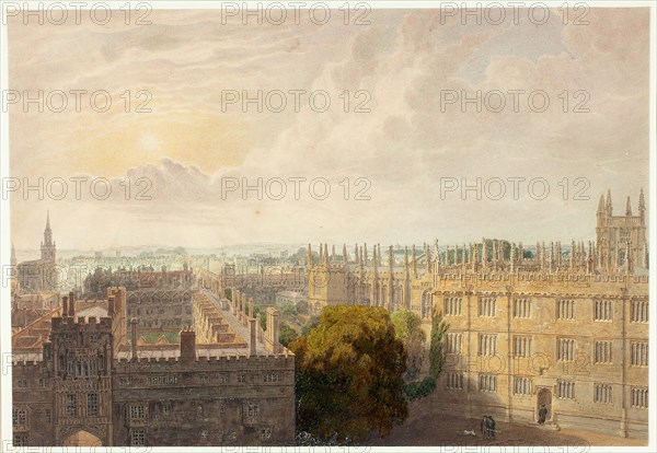 View From Radcliffe Library, n.d. Creator: Frederick Mackenzie.