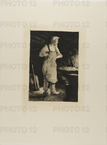 Plate from l'Assommoir (blacksmith), 1878. Creator: Gaston la Touche.