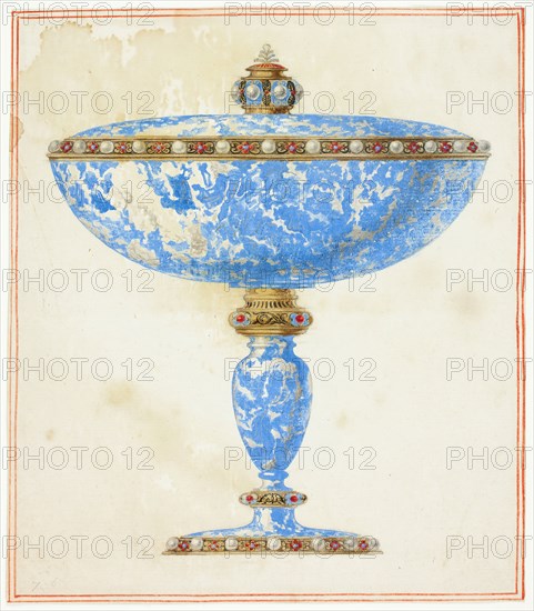 Lapis Covered Dish on Stand, n.d. Creator: Giuseppe Grisoni.