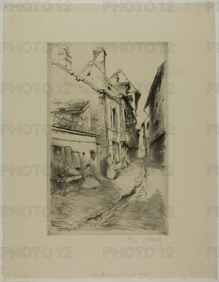 The School Street, Troyes, 1902. Creator: Gustave Leheutre.