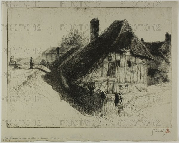 Low-Seated Peasant Dwelling, Troyes, 1896. Creator: Gustave Leheutre.