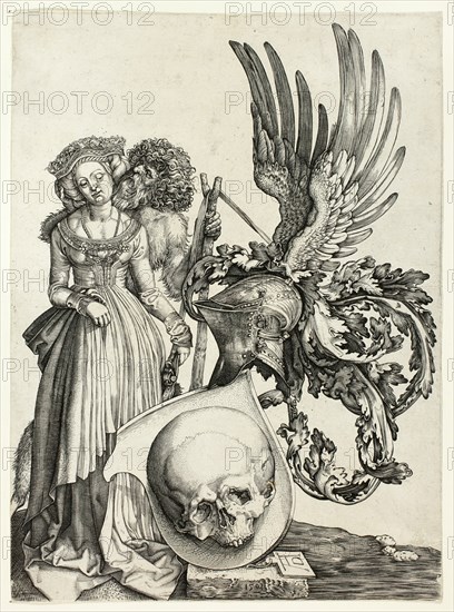 Coat of Arms with a Skull, n.d. Creator: Jan Wierix.