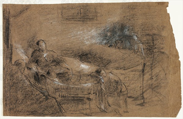 Deathbed Scene, n.d. Creator: Jean-Baptiste Carpeaux.