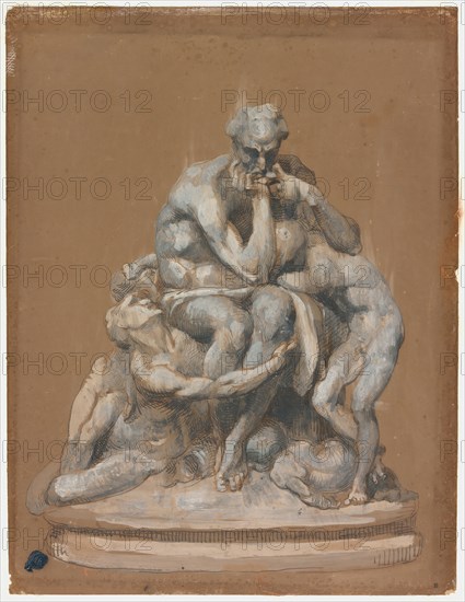 Study for the Sculpture Ugolino and His Children, 1860. Creator: Jean-Baptiste Carpeaux.