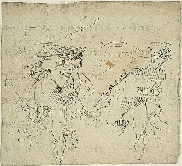 Two Running Male Figures, n.d. Creator: Jean-Baptiste Carpeaux.