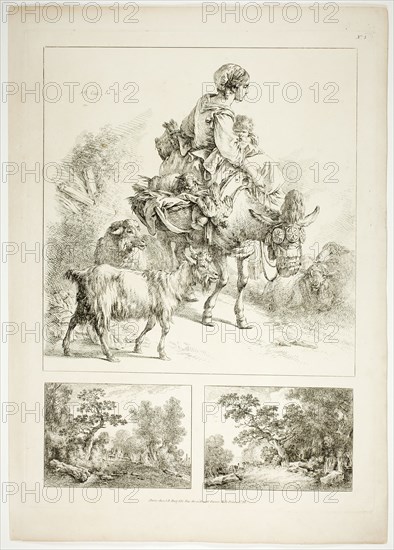 Plate Two of 38 from Oeuvres de J. B. Huet, 1796–99. Creator: Jean Baptiste Marie Huet.