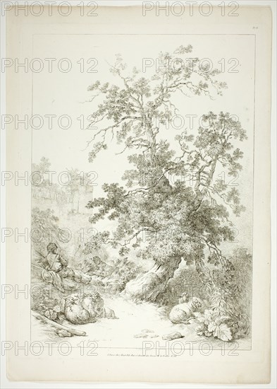 Plate Six of 38 from Oeuvres de J. B. Huet, 1796–99. Creator: Jean Baptiste Marie Huet.