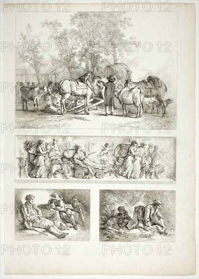 Plate 27 of 38 from Oeuvres de J. B. Huet, 1796–99. Creator: Jean Baptiste Marie Huet.