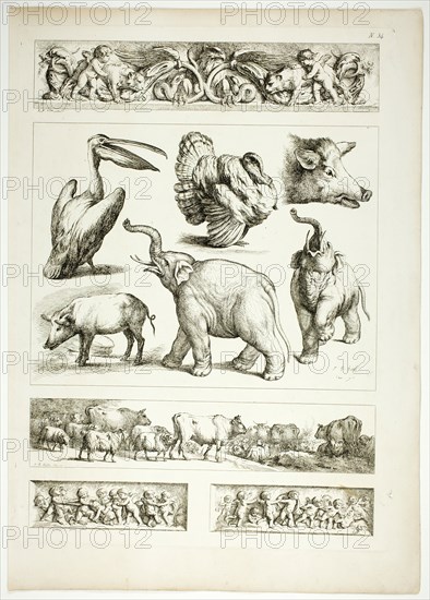 Plate 34 of 38 from Oeuvres de J. B. Huet, 1796–99. Creator: Jean Baptiste Marie Huet.