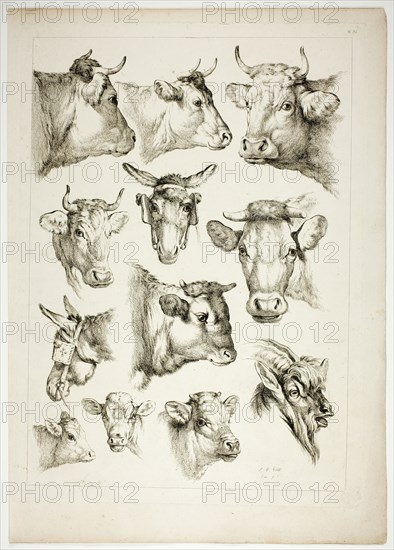 Plate 35 of 38 from Oeuvres de J. B. Huet, 1796–99. Creator: Jean Baptiste Marie Huet.