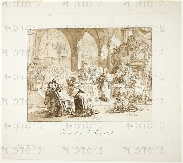 Jesus in the Temple, n.d. Creator: Jean Baptiste Le Prince.