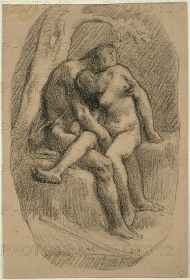 The Lovers, 1846/50. Creator: Jean Francois Millet.