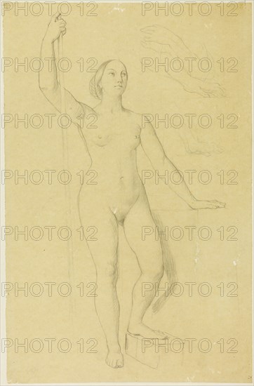 Study for Joan of Arc, and Sketches of Hands, c. 1851. Creator: Jean-Auguste-Dominique Ingres.