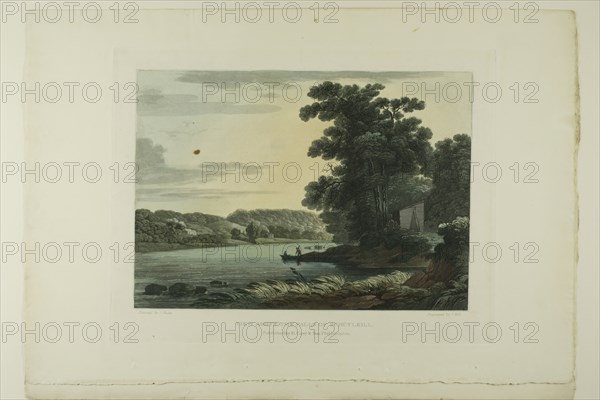 View above the Falls of Schuylkill, plate three of the first number of Picturesque View..., 1819/21. Creator: John Hill.