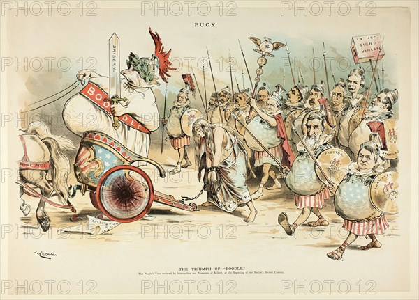 The Triumph of Boodle, from Boodle, n.d. Creator: Joseph Keppler.