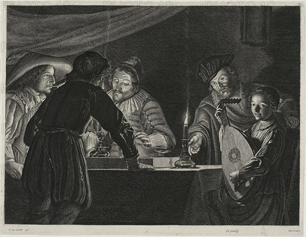 Backgammon Players, c. 1630. Creator: Lucas Vorsterman.