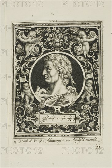 Julius Caesar, plate three from The Nine Worthies, 1594. Creator: Nicolaes de Bruyn.