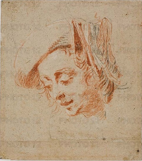 Head of a Man, n.d. Creator: Nicolas Lancret.