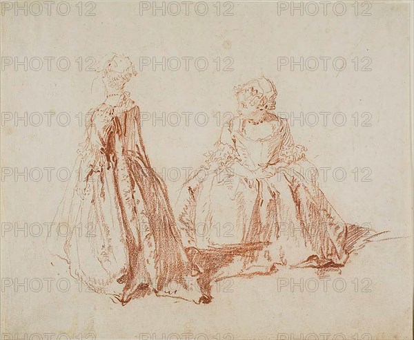 Study of Two Small Girls, c. 1725. Creator: Nicolas Lancret.