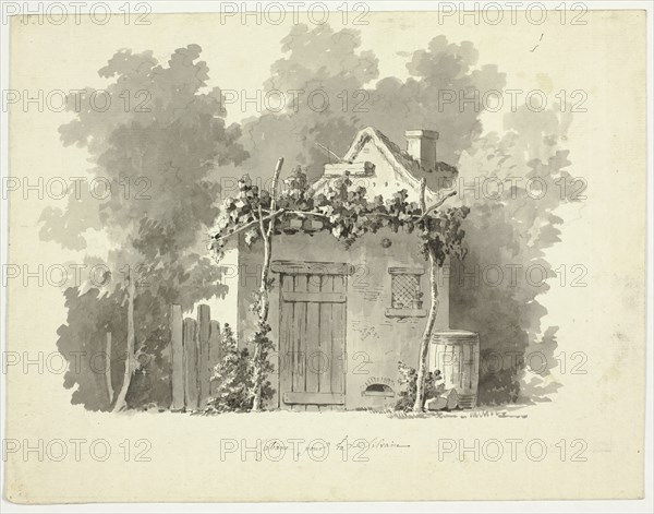 View of the Park at Versailles: Rustic Cabin, n.d. Creator: Pierre Antoine Mongin.