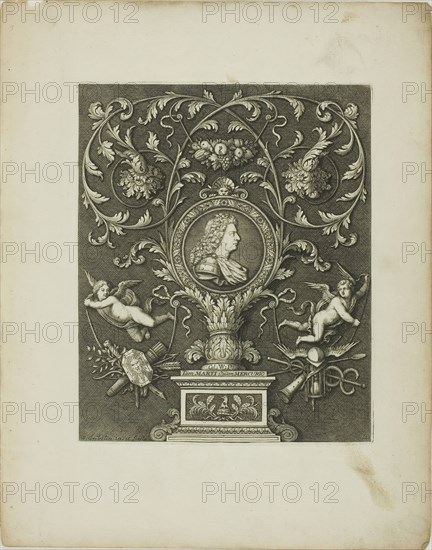 Plate Two, from A New Book of Ornaments, 1704. Creator: Simon Gribelin.