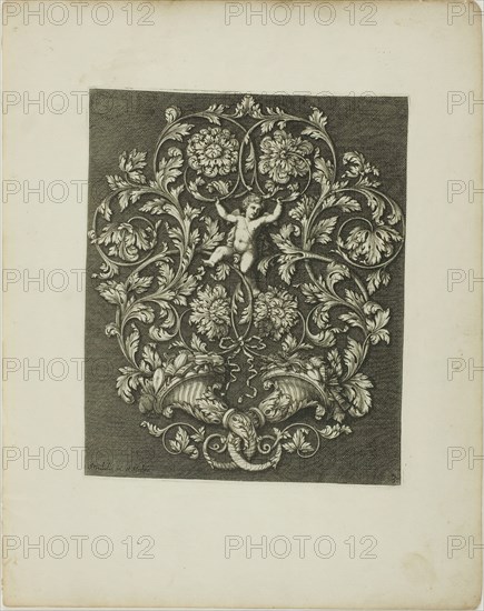 Plate Three, from A New Book of Ornaments, 1704. Creator: Simon Gribelin.