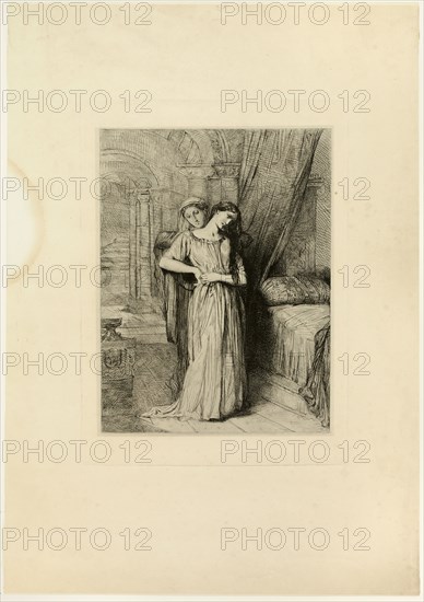 If I Do Die Before Thee, plate eight from Othello, 1844. Creator: Theodore Chasseriau.