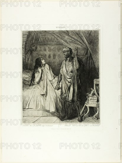 Have you pray'd tonight, Desdemona?, plate twelve fom Othello, 1844. Creator: Theodore Chasseriau.