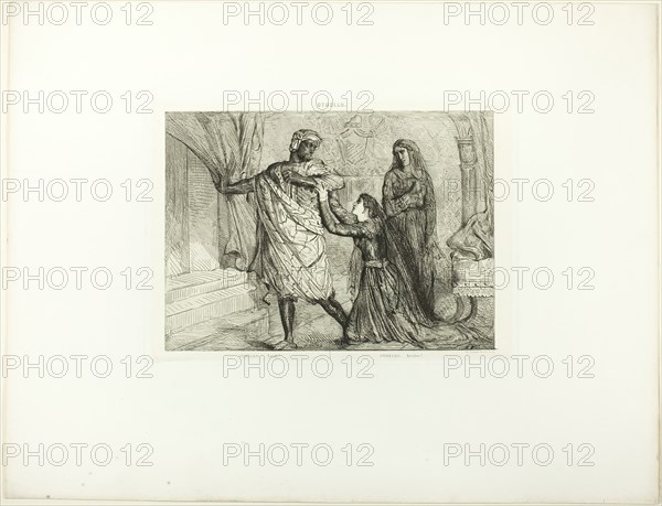 Away!, plate seven from Othello, 1844. Creator: Theodore Chasseriau.