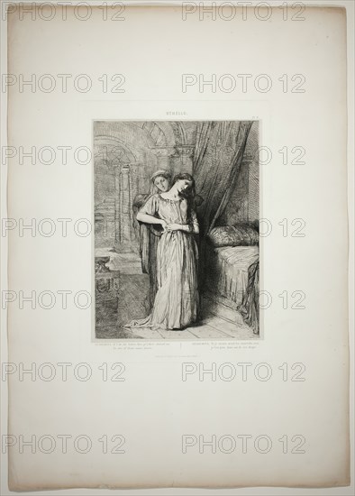 If I Do Die Before Thee, plate eight from Othello, 1844. Creator: Theodore Chasseriau.