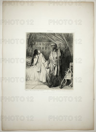 Have you pray'd tonight, Desdemona?, plate twelve fom Othello, 1844. Creator: Theodore Chasseriau.